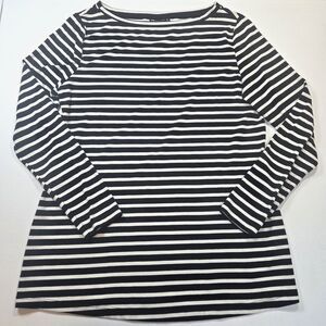 ASOS Design MATERNITY Women's Black Striped Long Sleeve Top Size 8 Coastal Baby